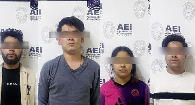 Presentan a cuatro detenidos durante operativo en la colonia Revolución