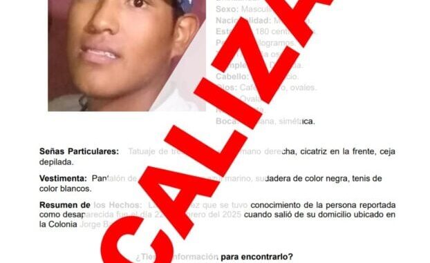 localiza-fiscalia-centro-sano-y-salvo-a-joven-que-tenia-reporte-de-desaparicion.jpg Localiza Fiscalía Centro sano y salvo a joven que tenía reporte de desaparición