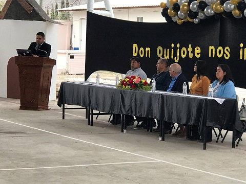Encabezo el alcalde C. Leonel Galindo Carrasco, el Certamen de Lectura “Don Quijote nos invita a leer”.