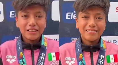 Lloró clavadista mexicano de 12 años tras convertirse en campeón