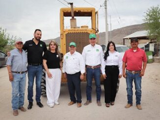 Encabezaron el alcalde Leonel Galindo Carrasco y el Diputado Local Octavio Borunda, banderazo de la rehabilitación de caminos rurales