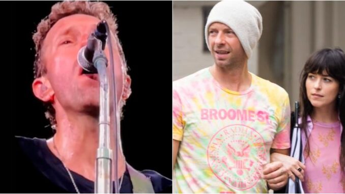 ¿Terminó con Dakota? Captan a Chris Martin devastado en concierto