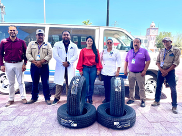 Salud: Renovaron neumáticos de camioneta que va a las comunidades.